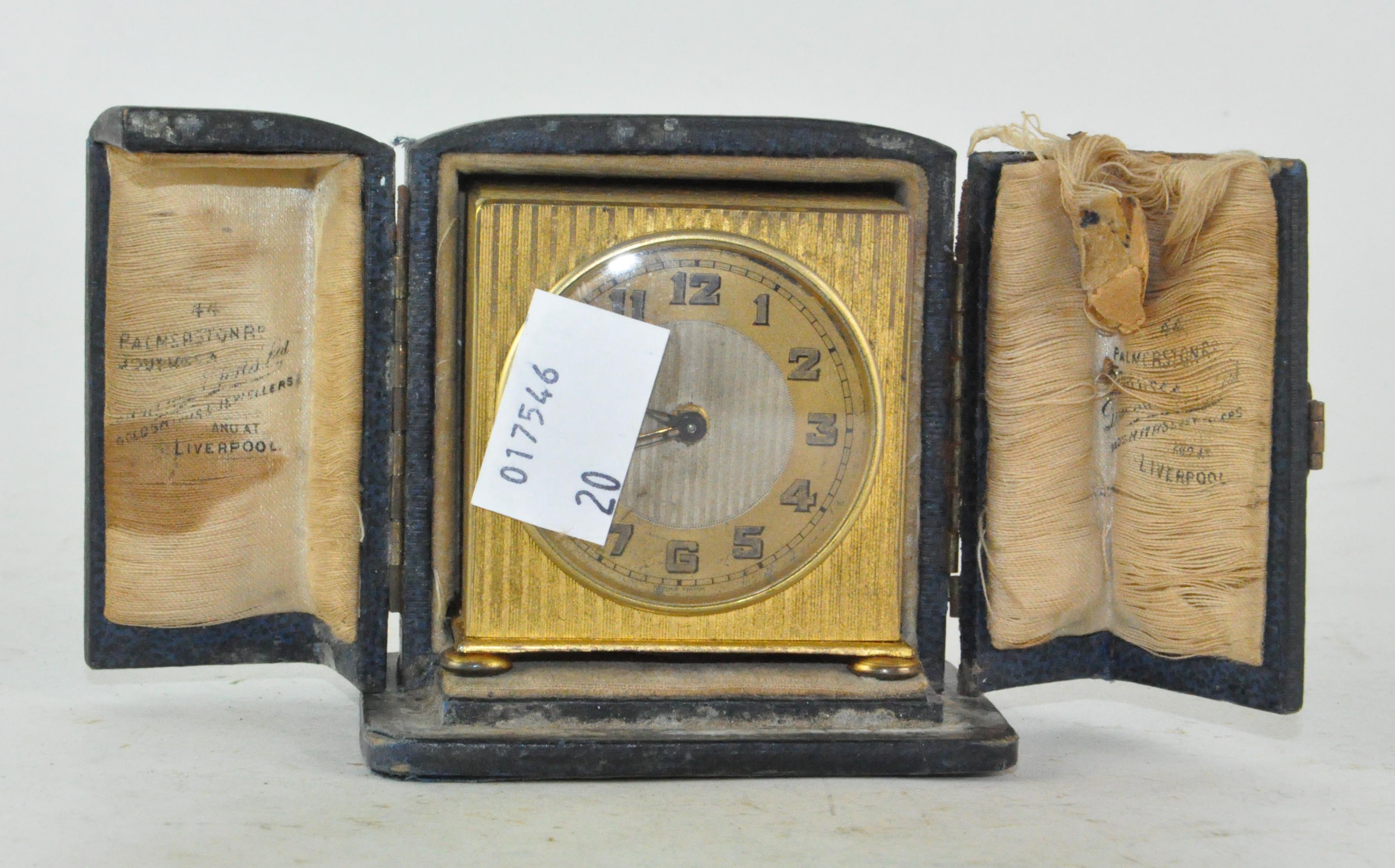 A small travelling Zenith clock, in original fitted box, Swiss made,