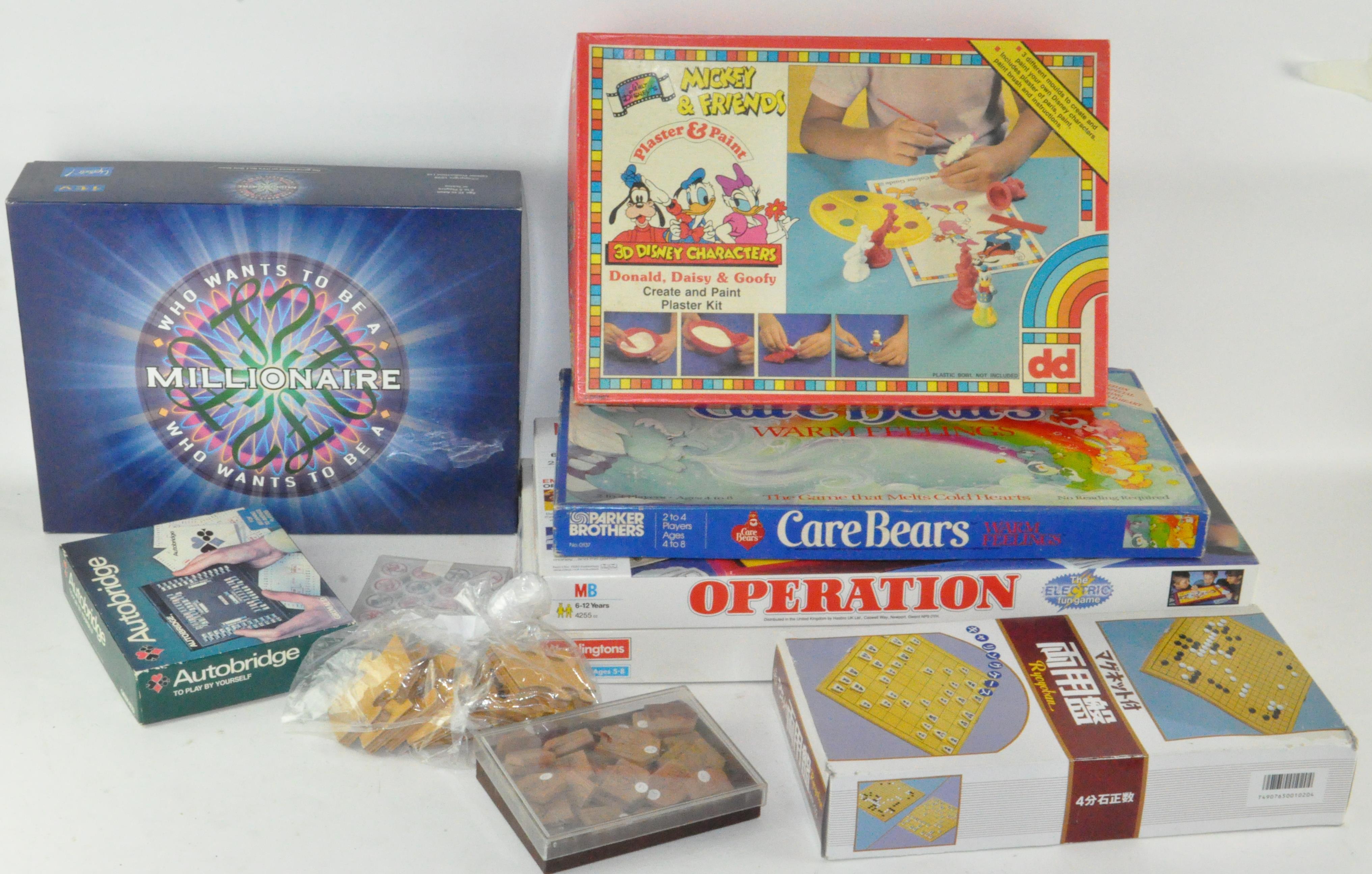 An assortment of board games,