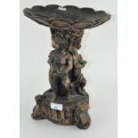 A modern resin stand depicting figures,