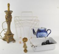 Assorted collectables, to include vintage newspaper stand,