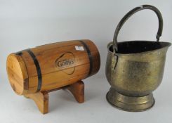 A table top William Grants Scotch whiskey barrel, 38cm long,