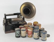 A Thomas Edison dictaphone model 12 with original horn,