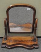 A 19th century mahogany dressing table swing mirror,