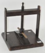 A 19th century mahogany book press,