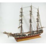A three masted sailing boat "Fragata Siglo XVIII",