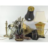 A collection of assorted collectables, to include modern lights,