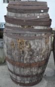 A large oak barrel, 140cm high,