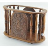 An indian hardwood letter rack,