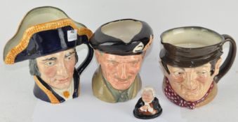 Three Doulton Toby jugs,