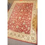 A large rug in the Persian style,