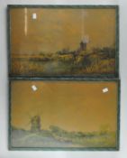 A pair of pictures after the original paintings of W Watt Milne, one titled Suffolk,