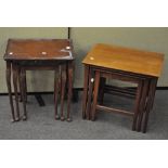 Two vintage nests of three tables,