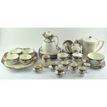 An extensive Art Deco Crown Ducal tea and coffee service,