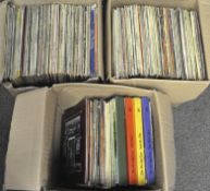 A large collection of vintage vinyl records, including jazz, pop, country,
