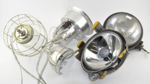 A box of 20th century lights and lanterns