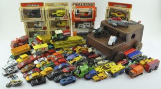 A group of die cast model vehicles, including Ledo 'Days Gone By',