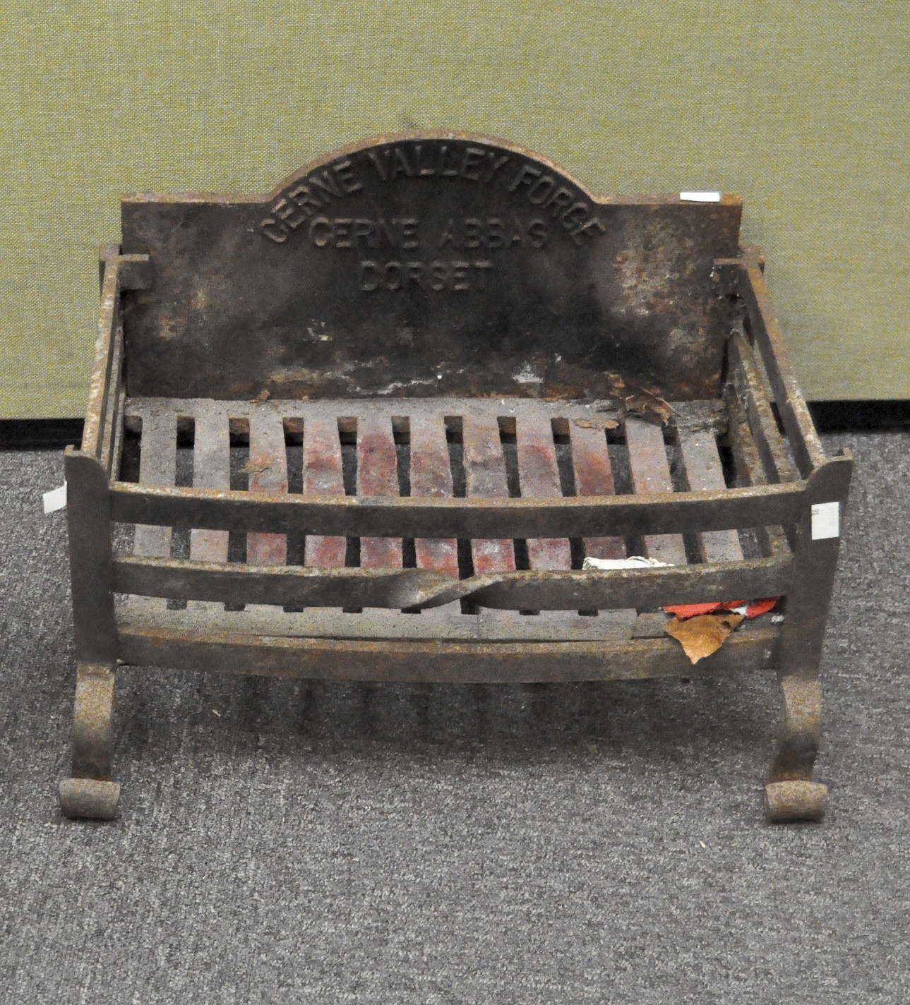 A steel fire basket/hearth from Cerne Valley Forge, Cerne Abbas, Dorset,