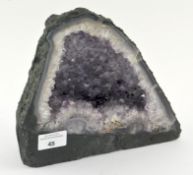 An amethyst geode,