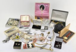 A collection of assorted costume jewellery,