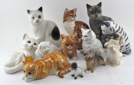 A collection of animals to include cats and dogs,