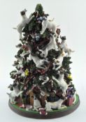A large novelty Jack Russell themed Christmas decoration, electrified,