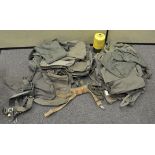 Two boxes of assorted Russian Military uniforms and related clothing