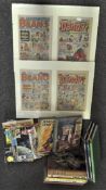A collection of assorted Photoplay magazines, comics,