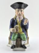 A 19th century Staffordshire pottery Toby jug,