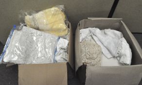 A parcel of linen and lace (2 boxes)