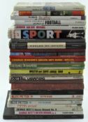 A large collection of vintage Annuals, including football examples,