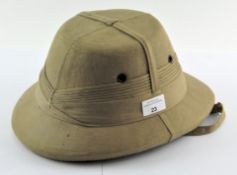 An explorer's pith helmet,