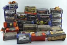 A large collection of vintage die cast metal vehicles,