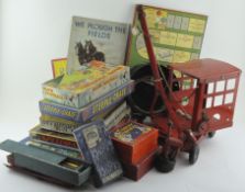 A collection of board games and vintage toys,