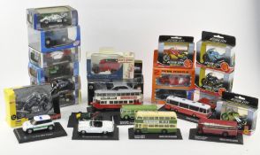 Assorted die cast model vehicles, some boxed, including Atlas Editions, Grand Prix,