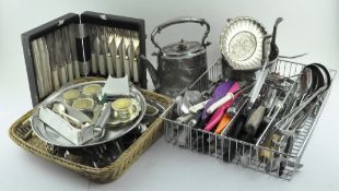 A collection of assorted silver plated wares