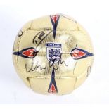 A Mitre Mini Stealth football signed by the England Team,