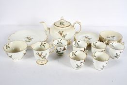 A Crown Staffordshire Bone China tea set, early 20th century, printed green marks,