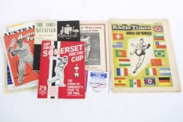 A 1966 World Cup Radio Times and a group of other sporting programmes (1950's onwards)
