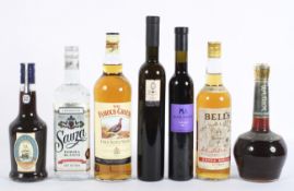 Eight bottles of alcohol, including early Bell's Old Scotch Whisky, Extra Special 70 proof,