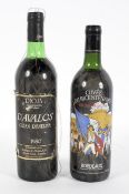 Wine: Cuvee du Bicentenaire, 75cm, 12%; together with Rioja D'avalos Gran Reserva, 1980, 75cl, 12.