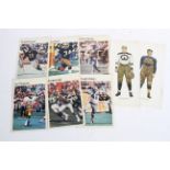 A collection of assorted NFL American football mini poster cards of different players