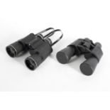 Two pairs of field binoculars, including: 'Pathescope' 10x50 and another 10x50,