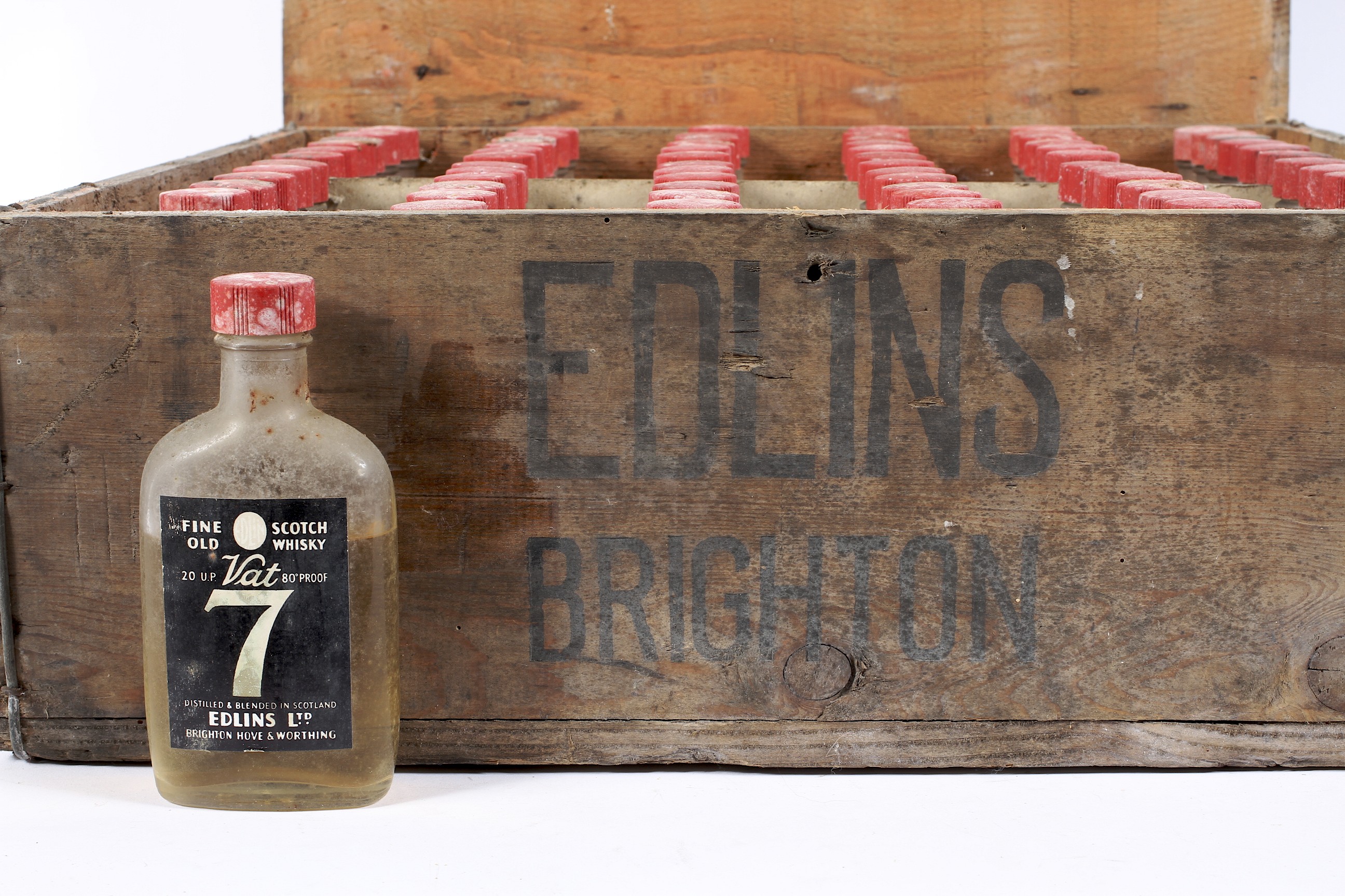 An unusual collection of 72 bottles of Edlins 'Vat 7' fine old Scotch Whisky, from Brighton, - Image 2 of 2
