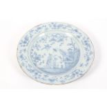 A London Delft blue and white chinoiserie charger, mid 18th century,