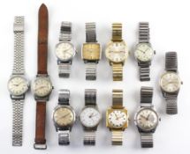 A collection of eleven wristwatch of variable designs.