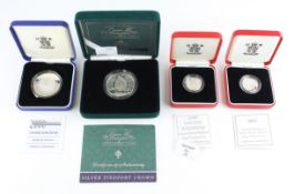 A collection of UK proof coins,