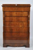 An Empire style mahogany chest on chest,
