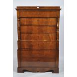 An Empire style mahogany chest on chest,