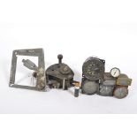 A collection of World War 2 aircraft dials, perhaps from a Spitfire, including an altimeter,