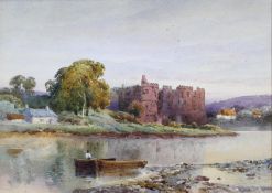 William Arnee Frank, Carew Castle, Pembrokeshire, watercolour, signed,